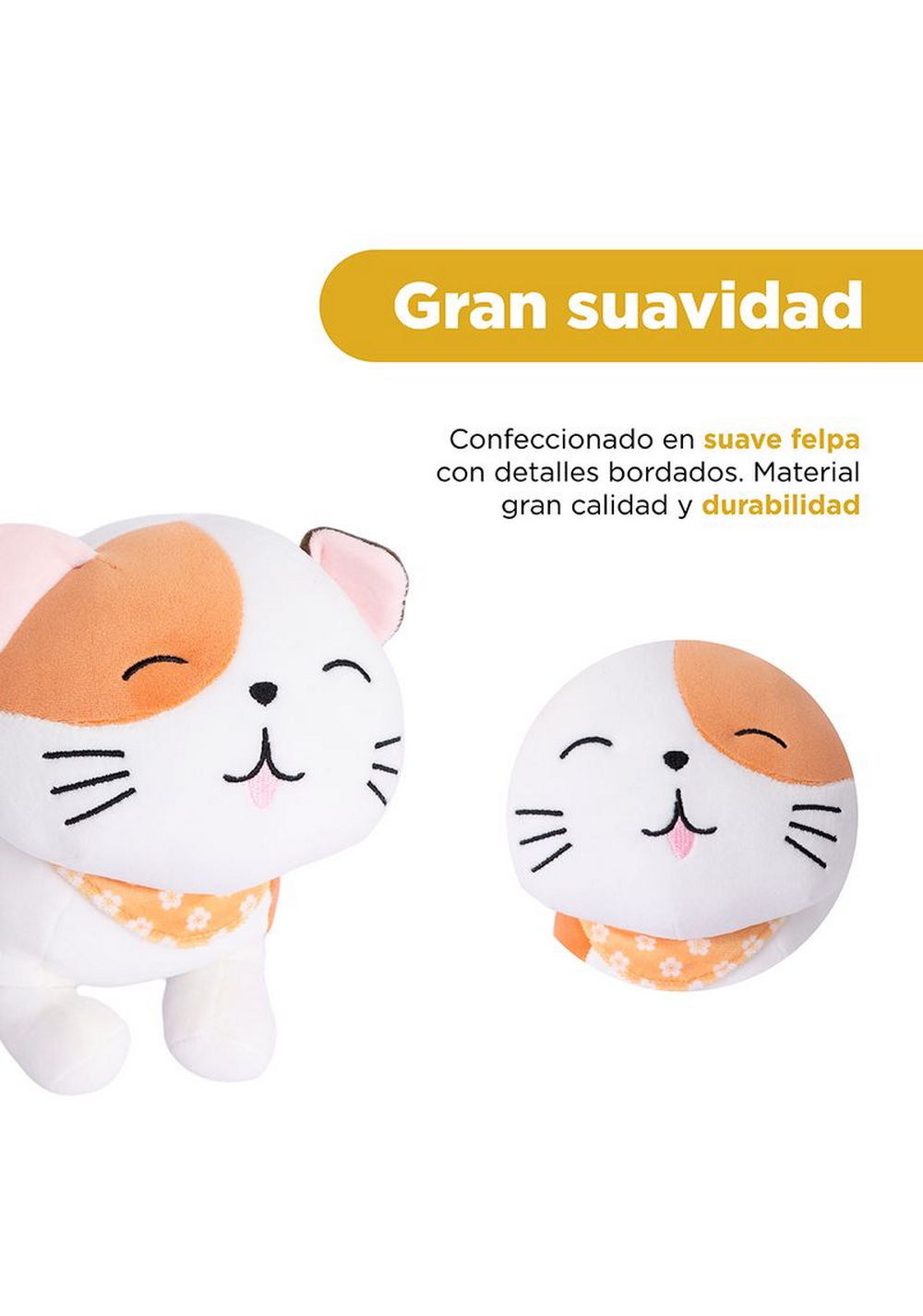 Peluche Gato Calicó 27x23. 5 Cm Miniso Unisex - Vista 4
