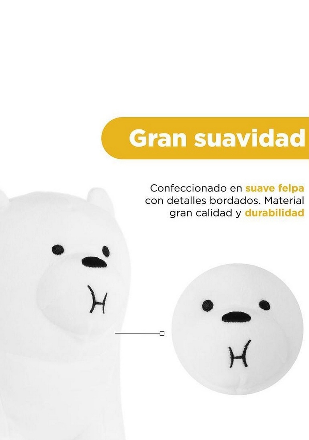 Peluche Music Polar We Bare Bears Miniso Unisex - Vista 5
