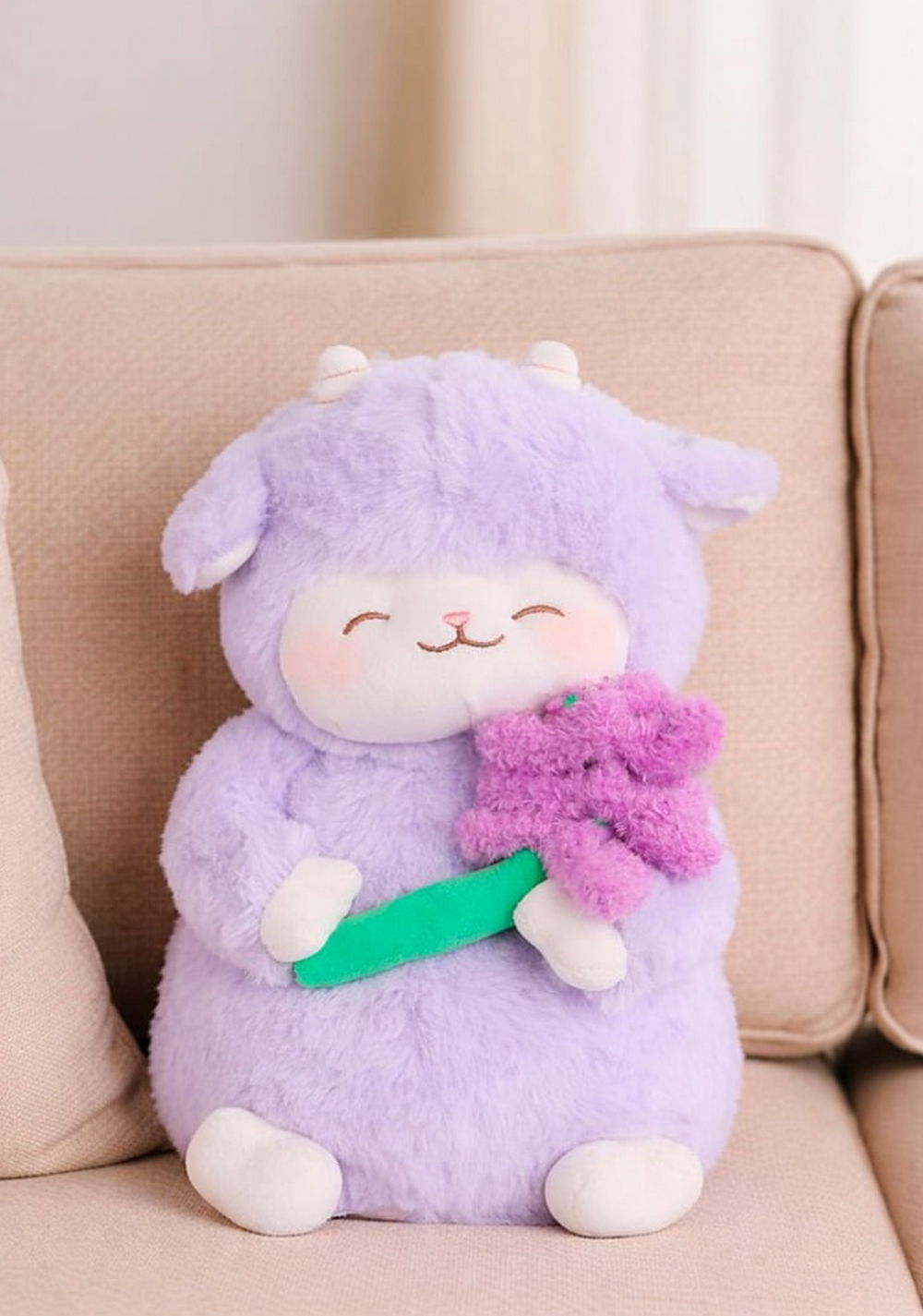 Peluche Oveja con Flor Decorativo Cici Mini Family Miniso Unisex - Vista 3