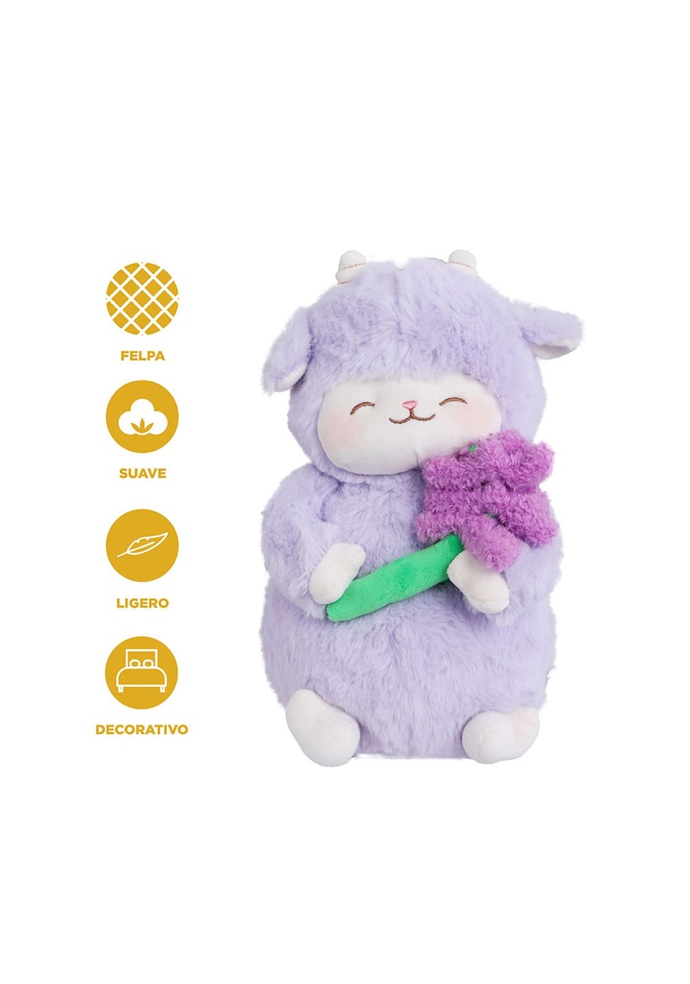Peluche Oveja con Flor Decorativo Cici Mini Family Miniso Unisex - Vista 4