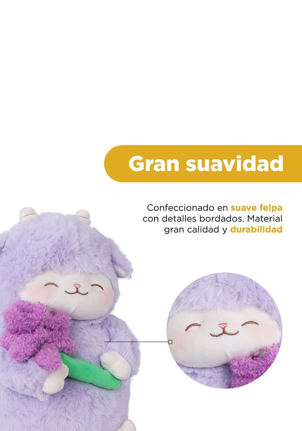 Peluche Oveja con Flor Decorativo Cici Mini Family Miniso Unisex - Vista 5