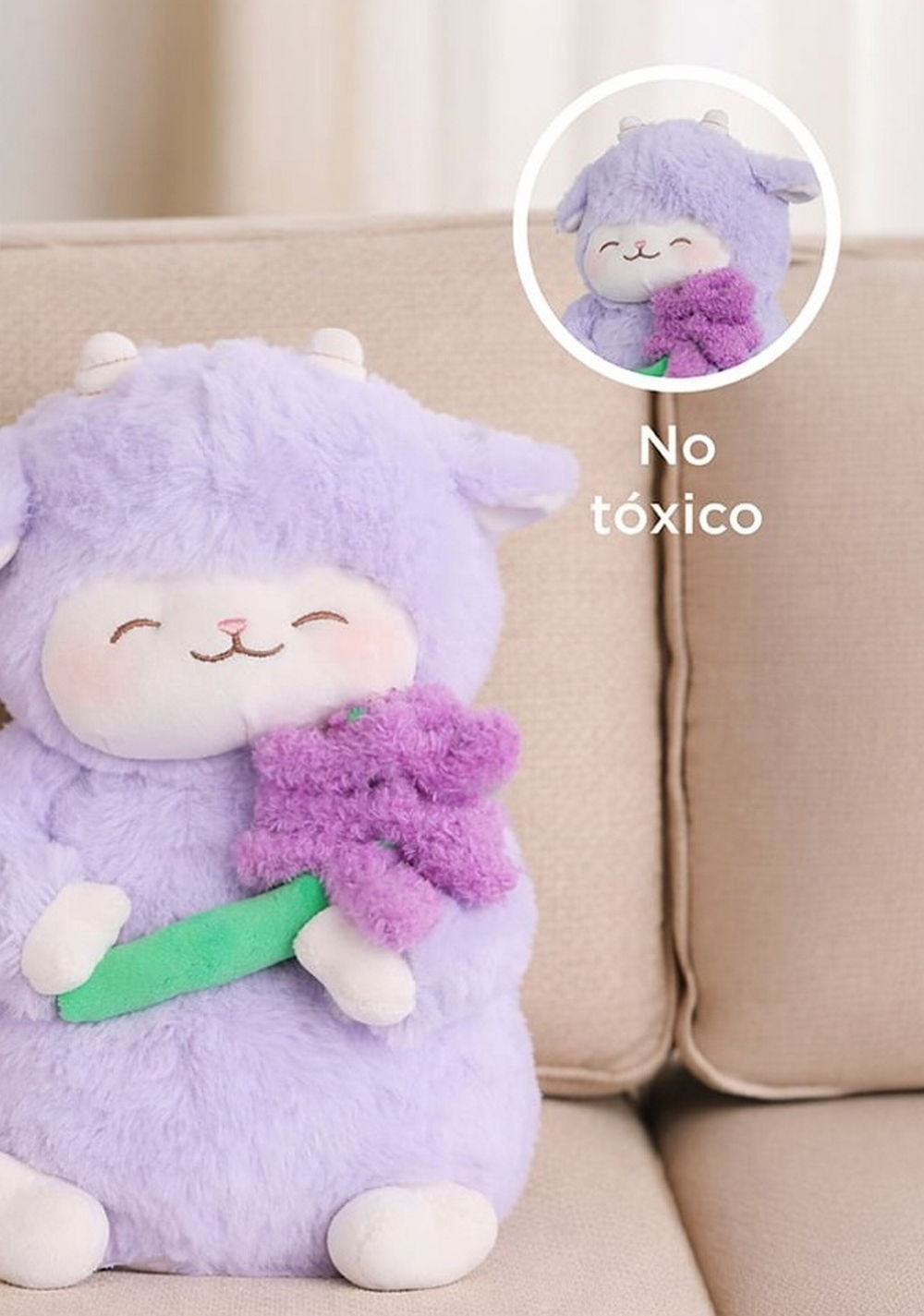 Peluche Oveja con Flor Decorativo Cici Mini Family Miniso Unisex - Vista 6
