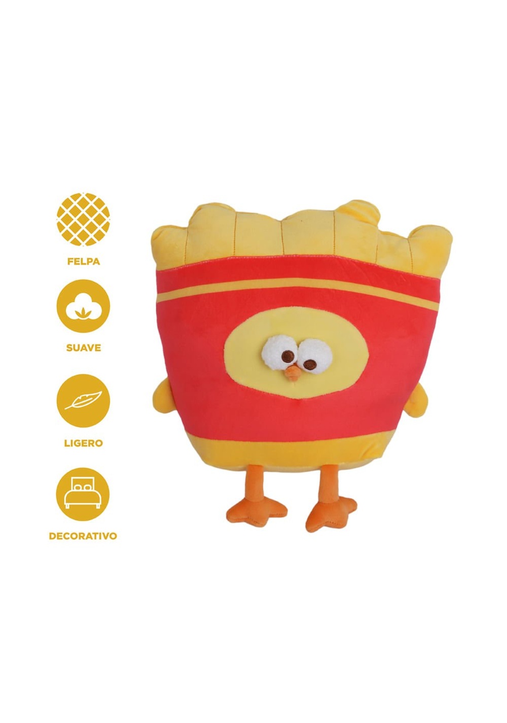 Peluche Papas Fritas 30x31 Cm Decorativo Dundun Miniso Unisex - Vista 4