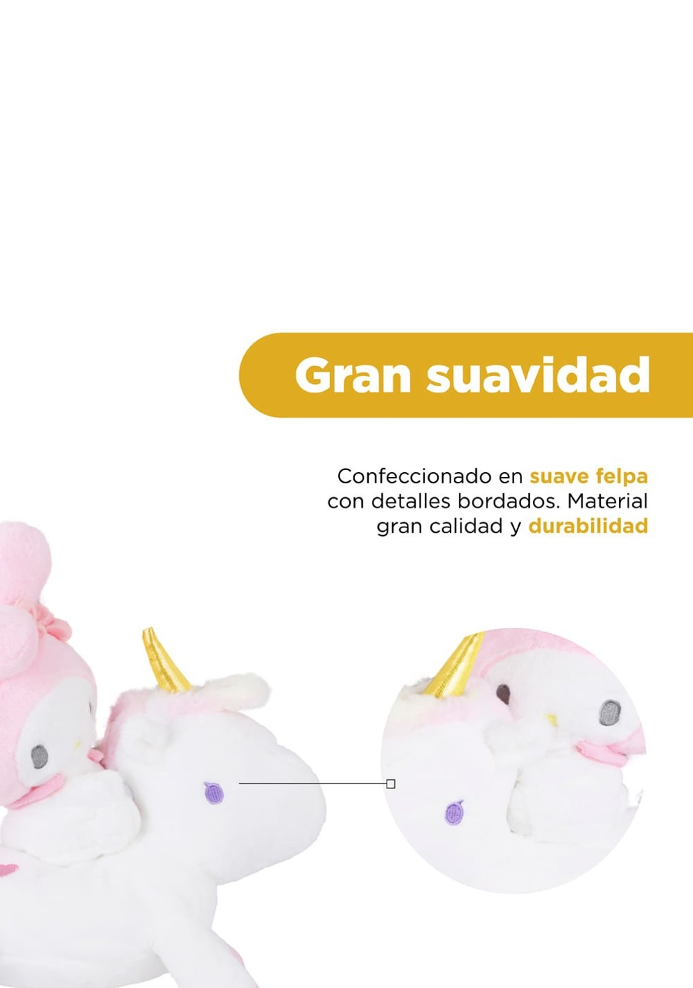 Peluche Riding 43x39 Cm Decorativo My Melody Miniso Unisex - Vista 5