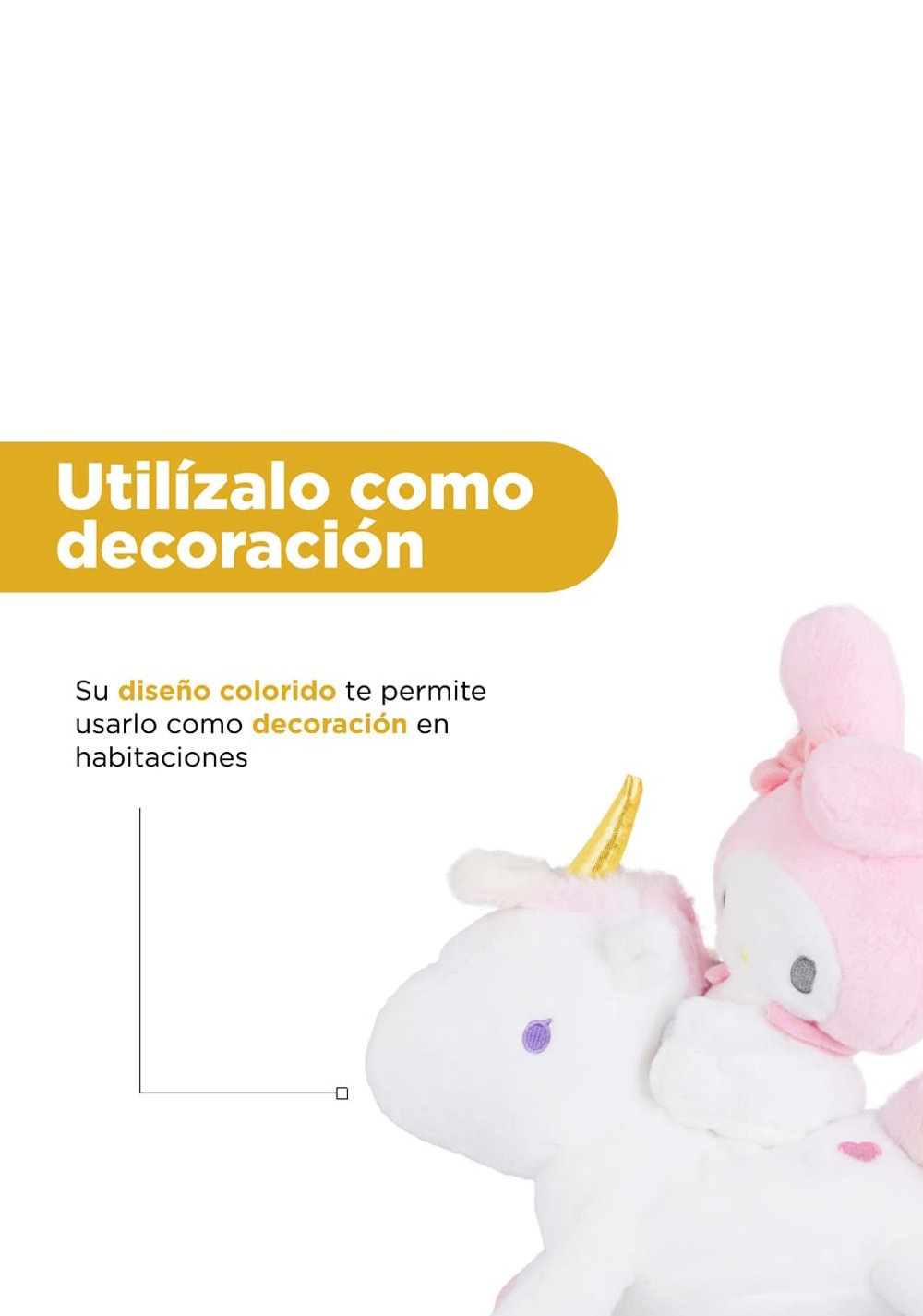 Peluche Riding 43x39 Cm Decorativo My Melody Miniso Unisex - Vista 7