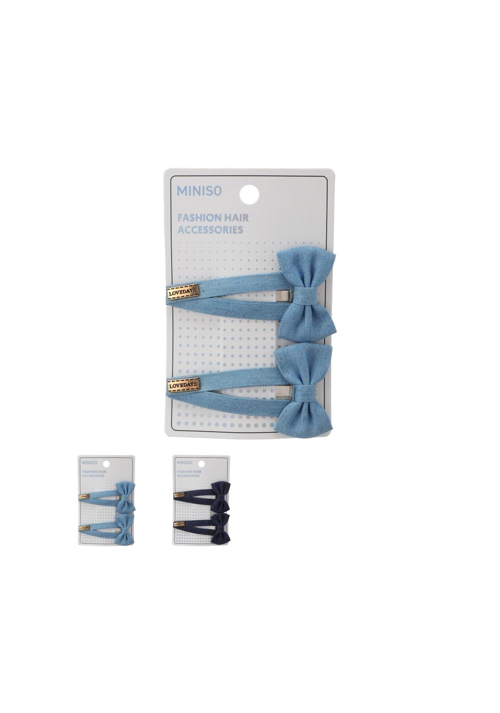 Pinza para el Cabello Denim Blue 2 Unidades Miniso