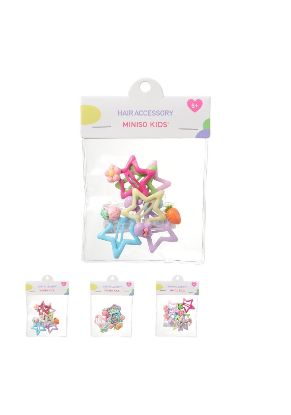 Pinzas de Cabello 6 Piezas Miniso