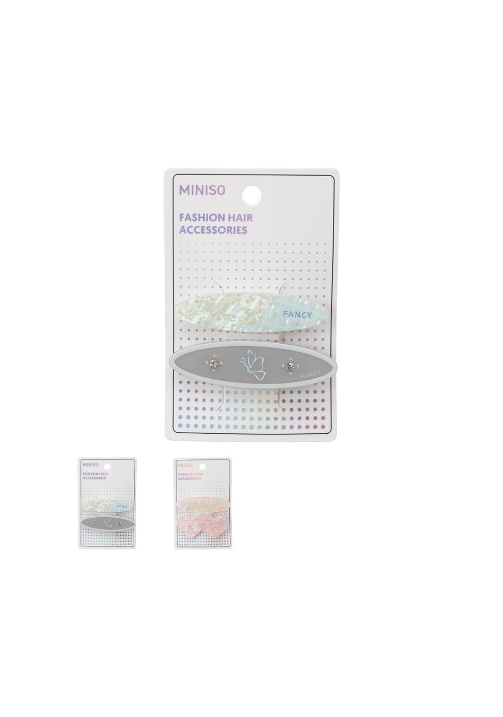 Pinzas para el Cabello Estilo Coreano 2 Piezas Miniso