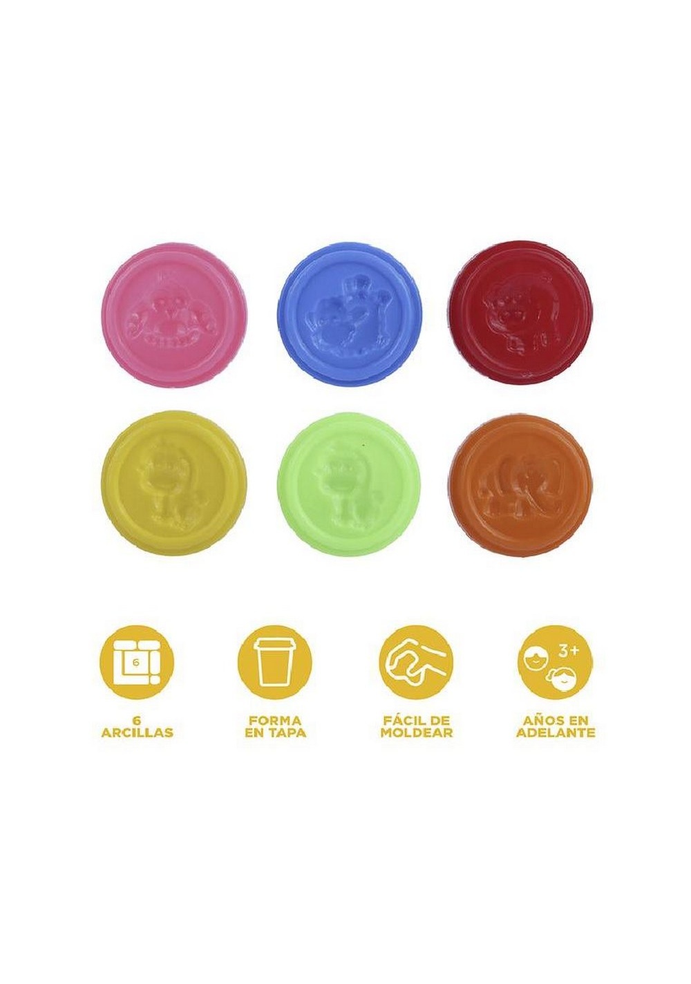 Plastilina de Moldeable de 6 Colores Miniso Unisex - Vista 4
