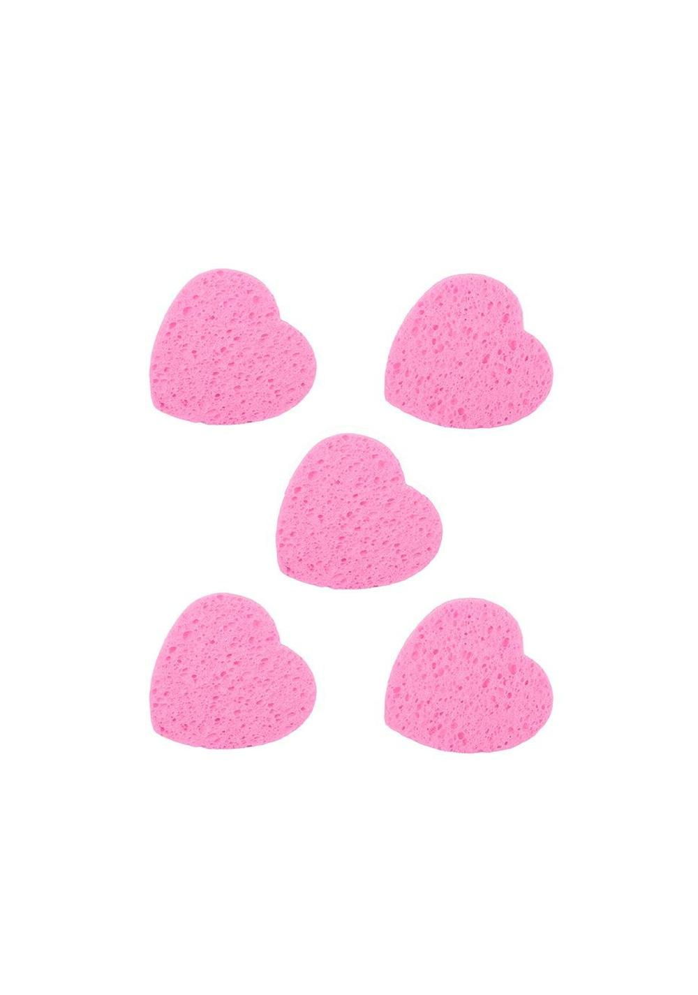 Puffs Limpiadores Faciales Forma de Corazón 5 Unidades Miniso