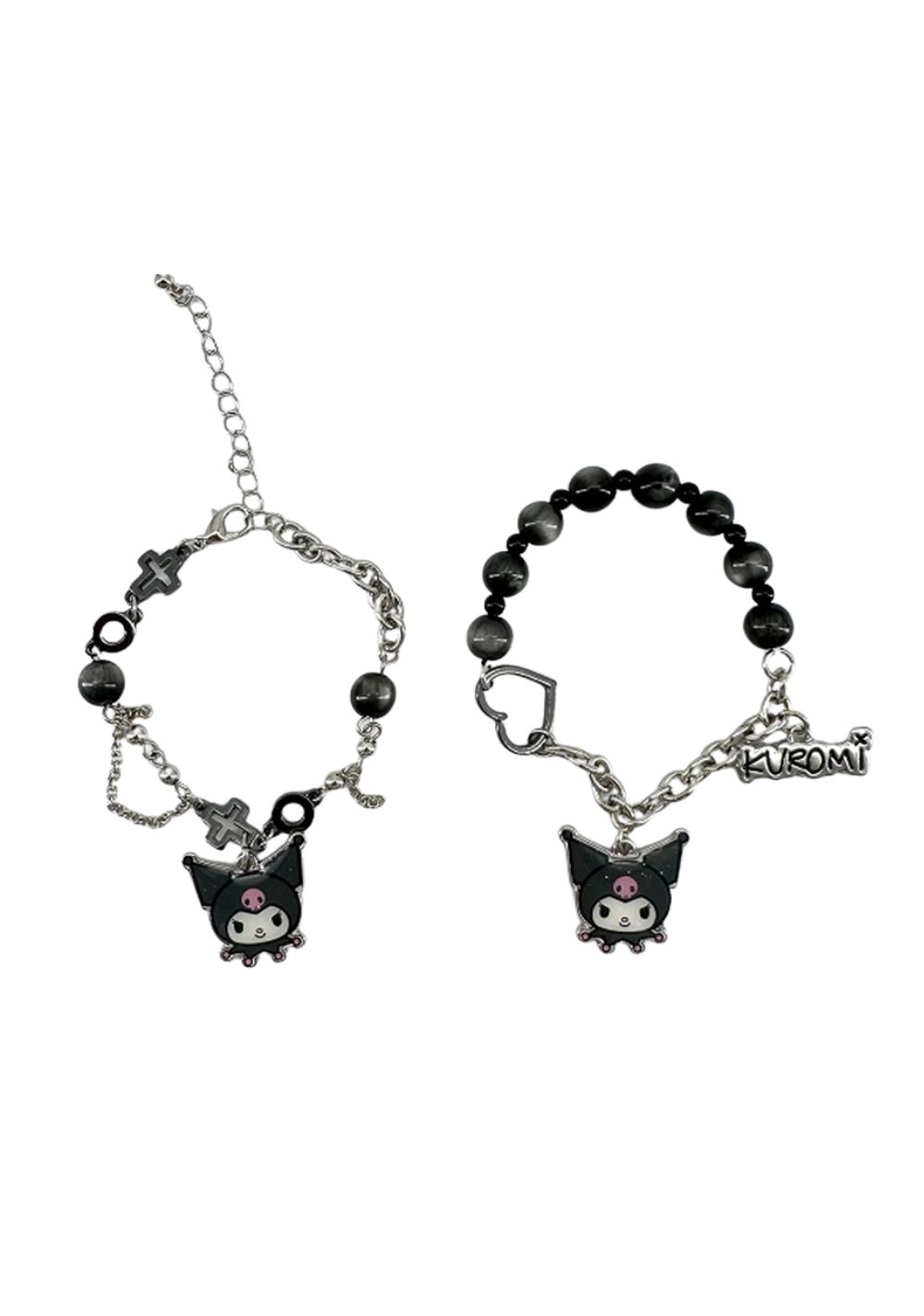 Pulsera Plateada Colección Kuromi Sanrio Miniso