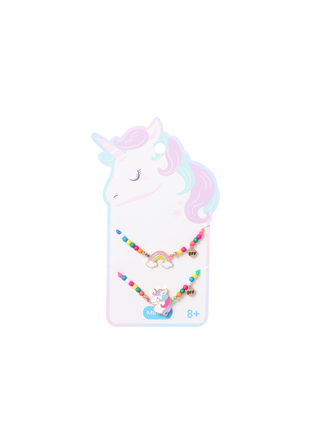 Pulseras de Cuentas Serie Unicornio (2 Piezas) Miniso