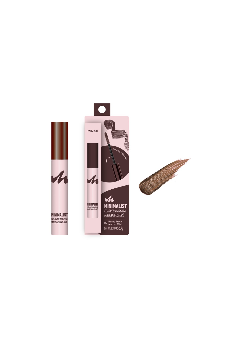 Rímel Rizador Minimalist Brown Marrón 02 5. 7 Gr Miniso