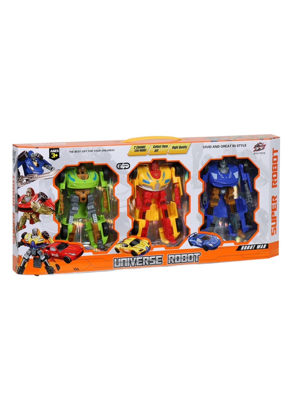 Robot Transformable de Carreras 2 en 1 Paquete de 3 a Miniso