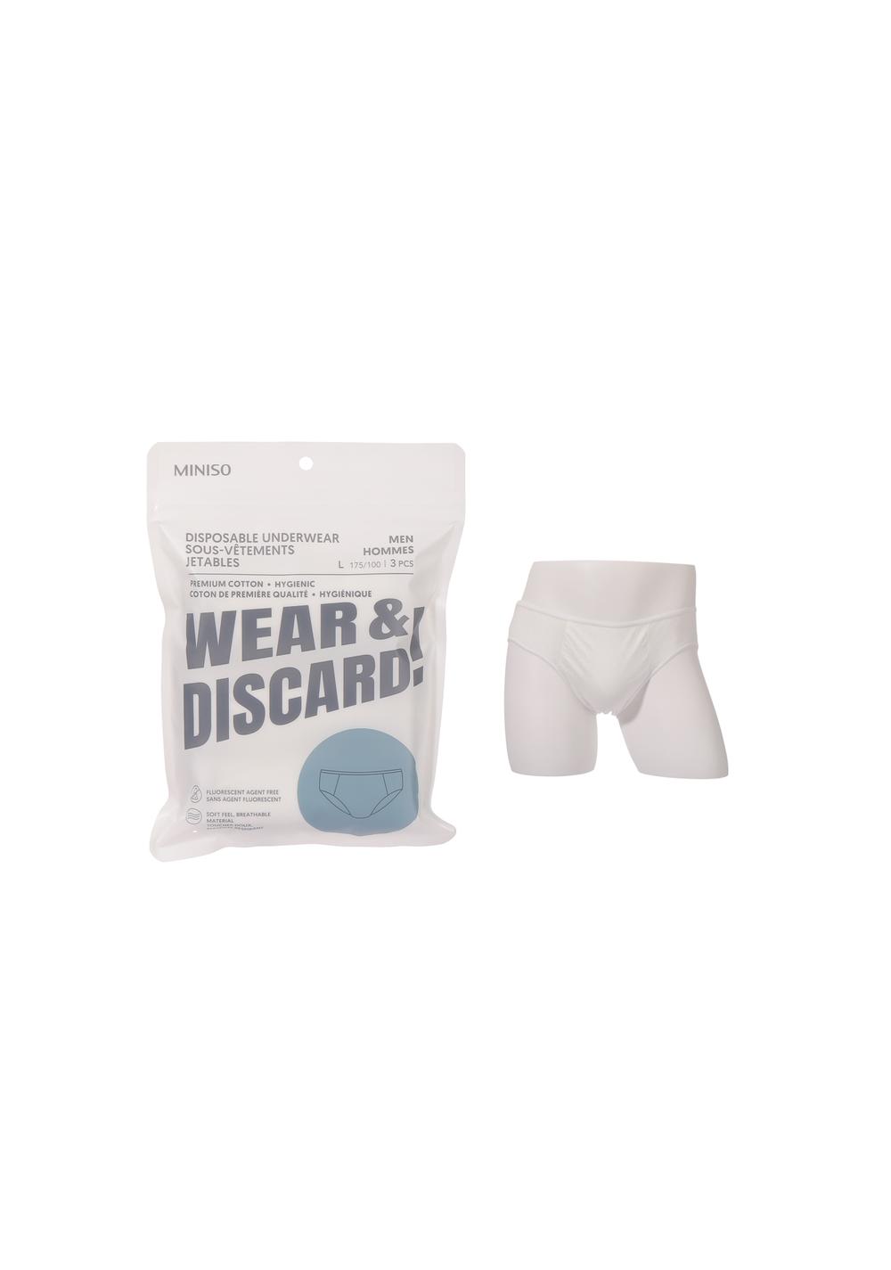 Ropa Interior Desechable 3 Piezas, Talla L Miniso