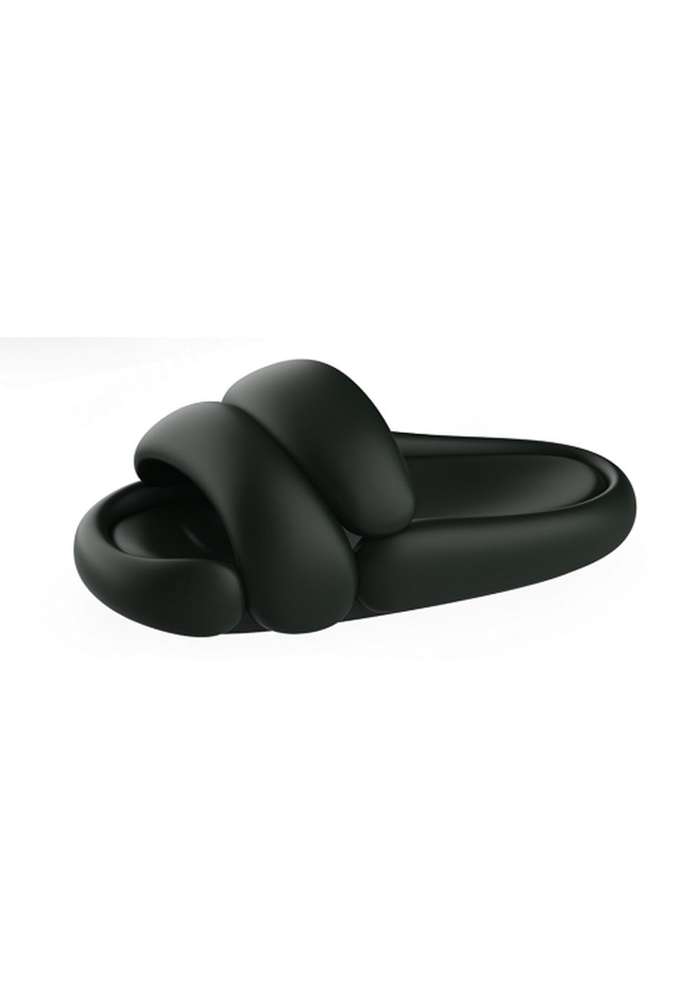Sandalias de Baño Abullonadas de Mujer Negras 37 38 Miniso