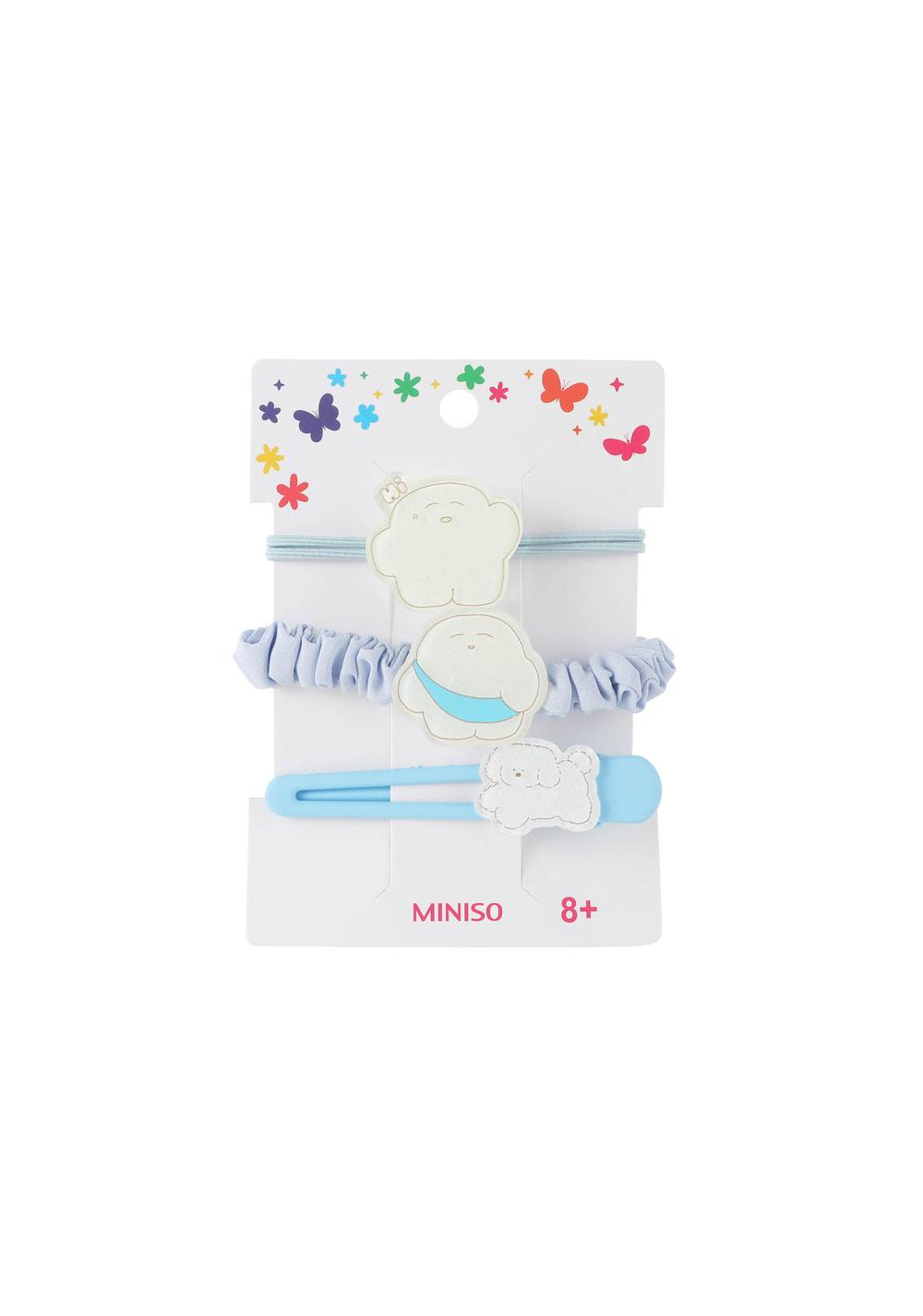 Set de 3 Colas para Cabello Estilo Coreano Bread Baking Miniso para Mujer - Vista 3