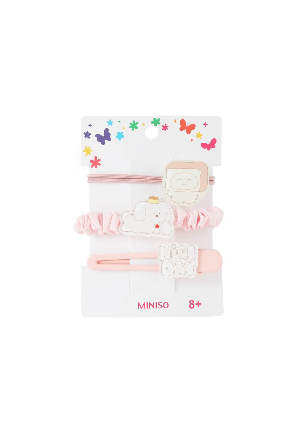 Set de 3 Colas para Cabello Estilo Coreano Bread Baking Miniso para Mujer - Vista 6