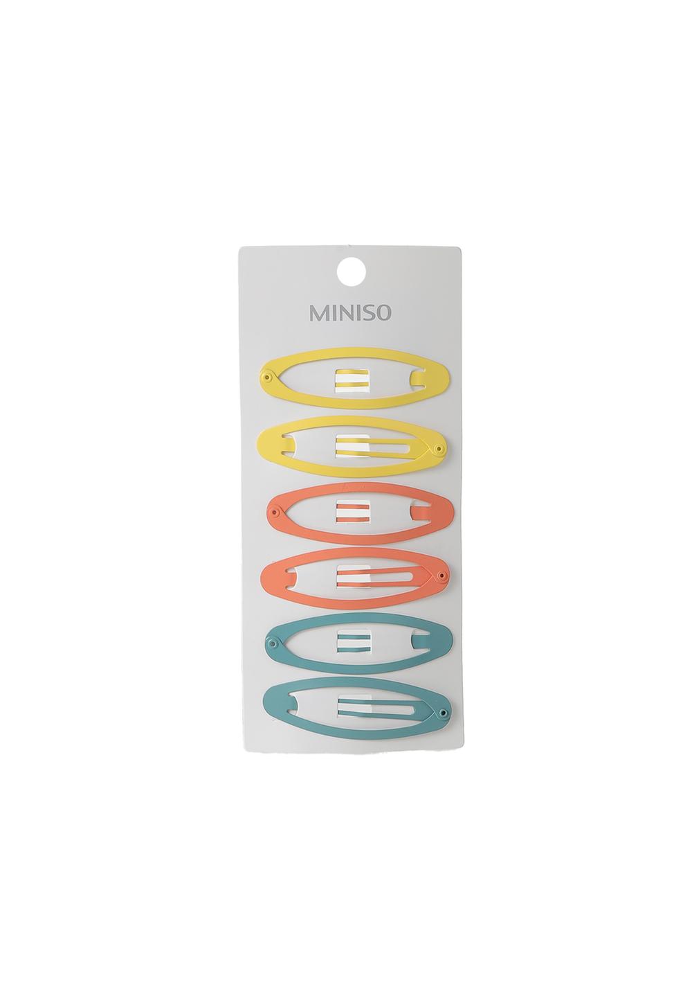 Set de 6 Pinzas para el Cabello Ovaladas de Colores Cm Miniso para Mujer - Vista 3