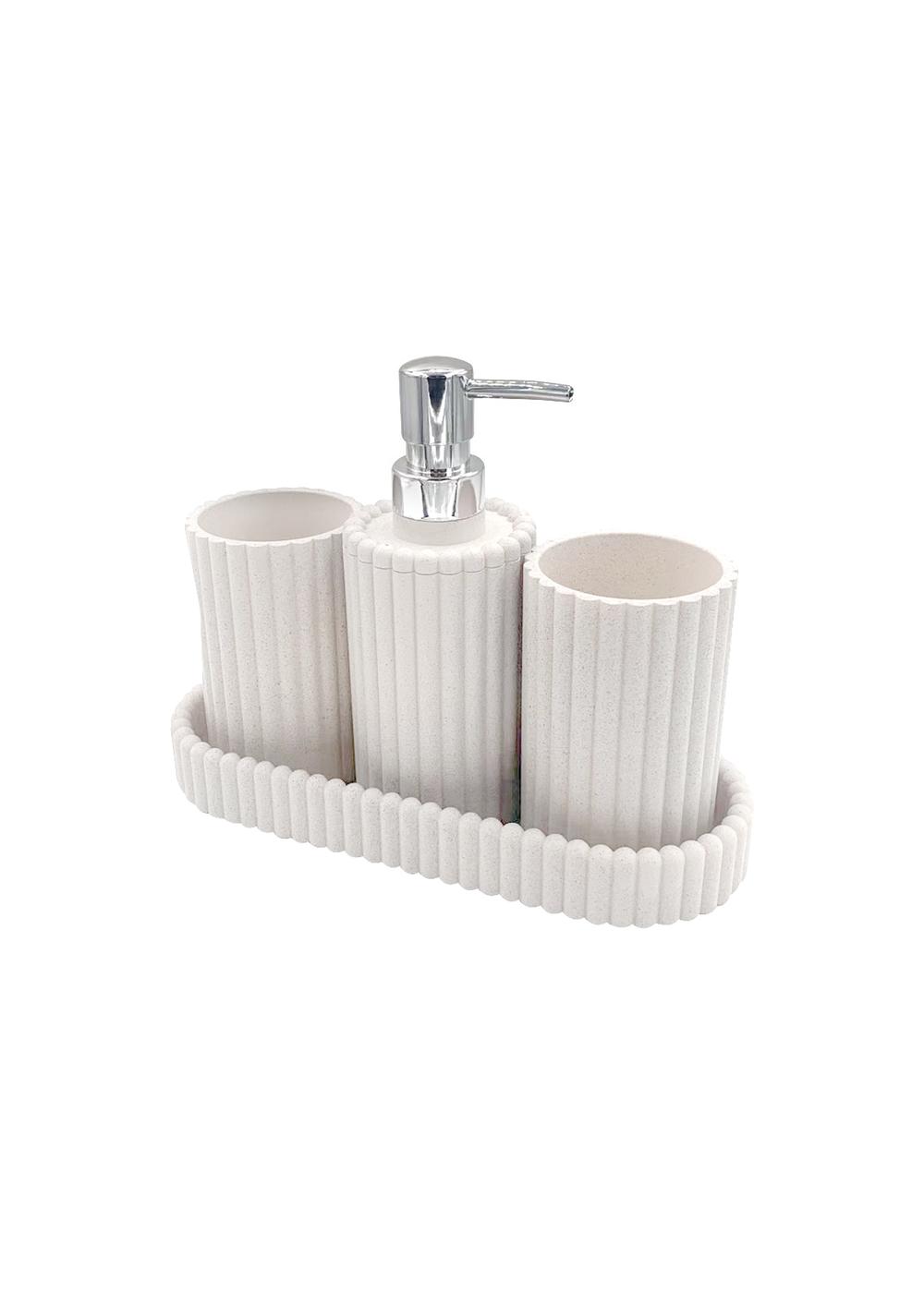Set de Accesorios de Baño con Diseño de Columnas 4 Piezas Miniso