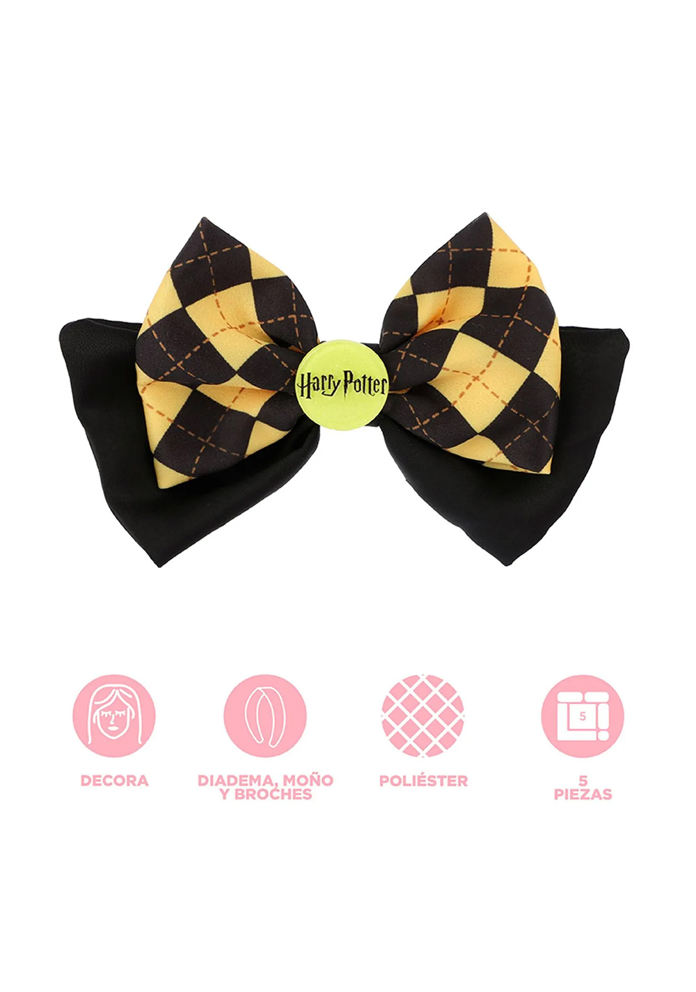 Set de Accesorios para Cabello Hufflepuff Harry Potter Miniso para Mujer - Vista 3