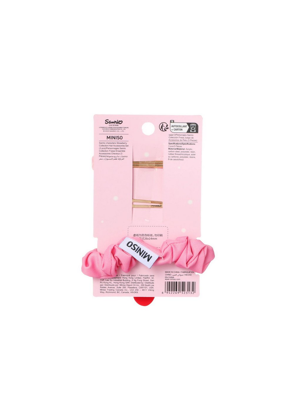 Set de Accesorios para Cabellostrawberry Sanrio Miniso para Mujer - Vista 5