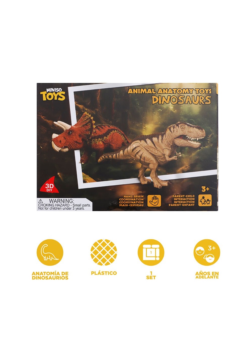 Set Armable Dinosaurios Anatomía Diseño Aleatorio Miniso Unisex - Vista 4