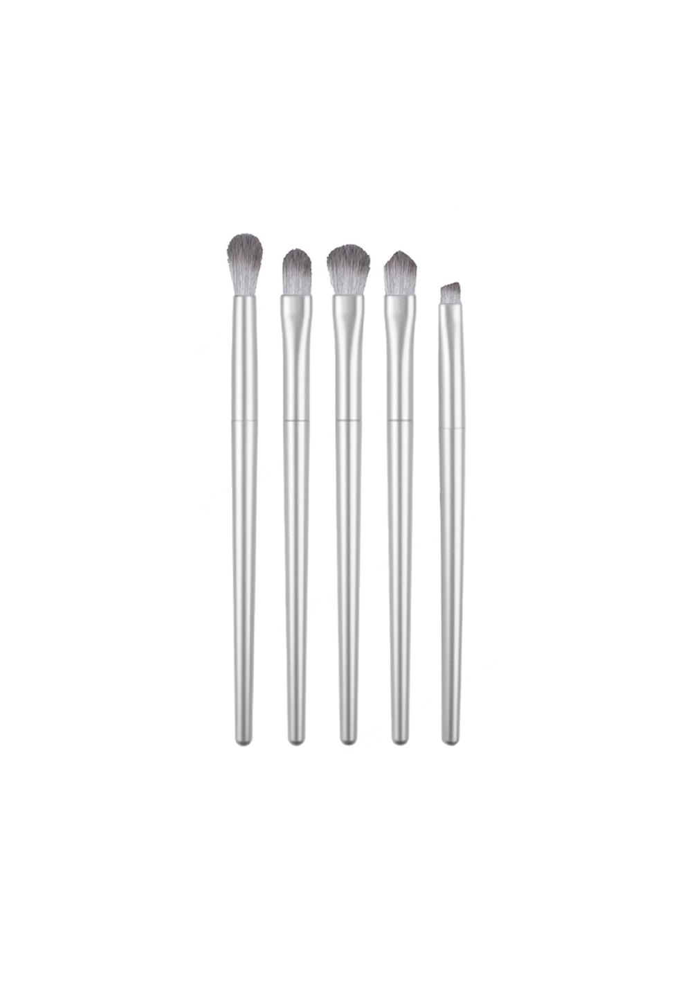 Set de Brochas de Maquillaje de Ojos Silver 5 Piezas Miniso