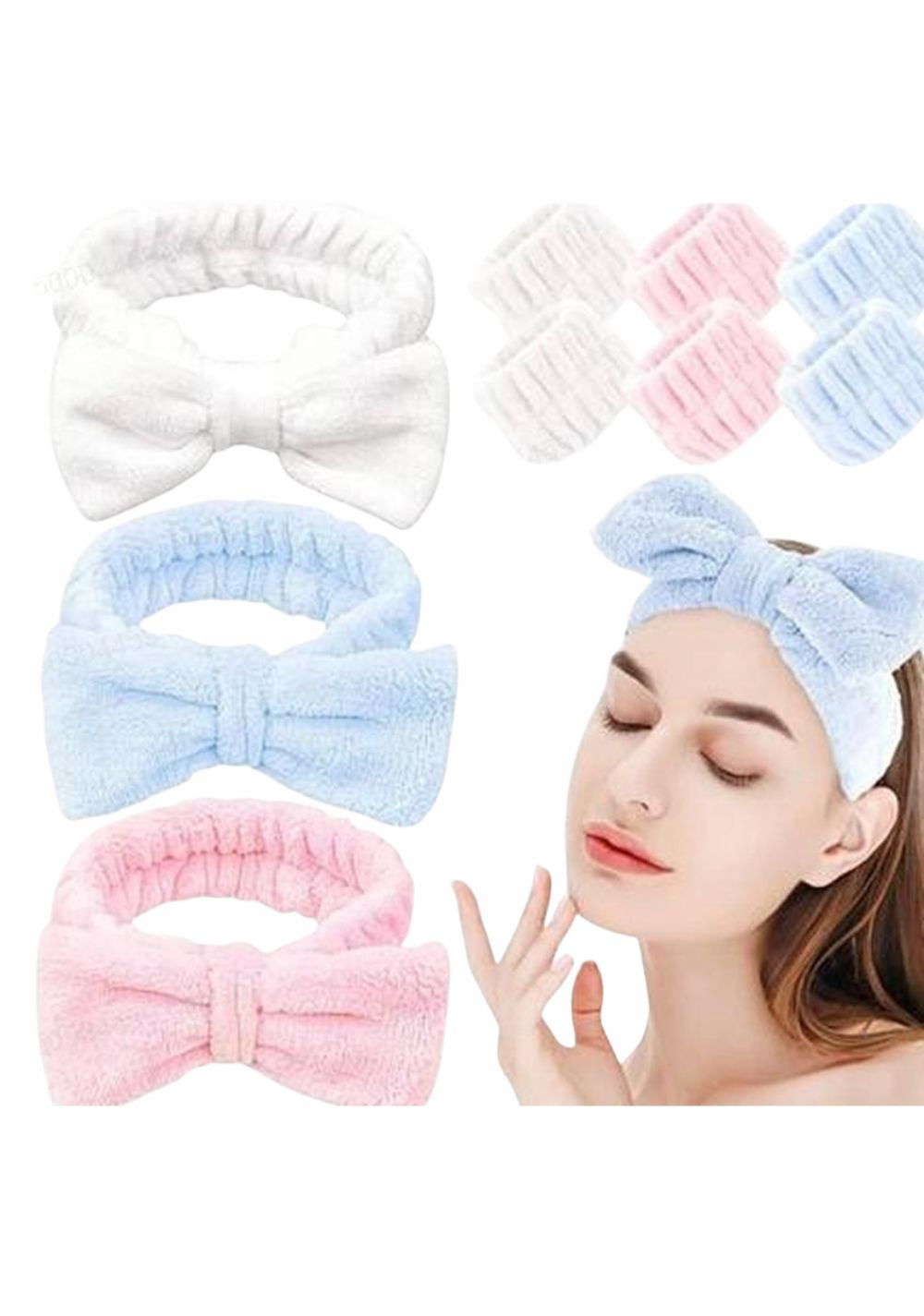 Set de Cintillo y Muñequera para Lavarse la Cara Miniso