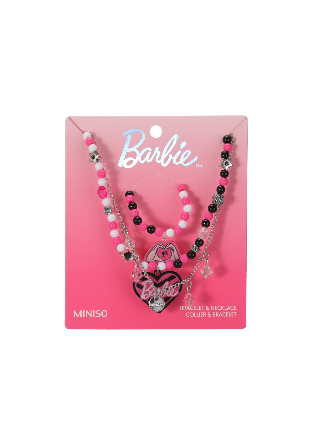 Set de Collar y Pulsera Colección Barbie Miniso