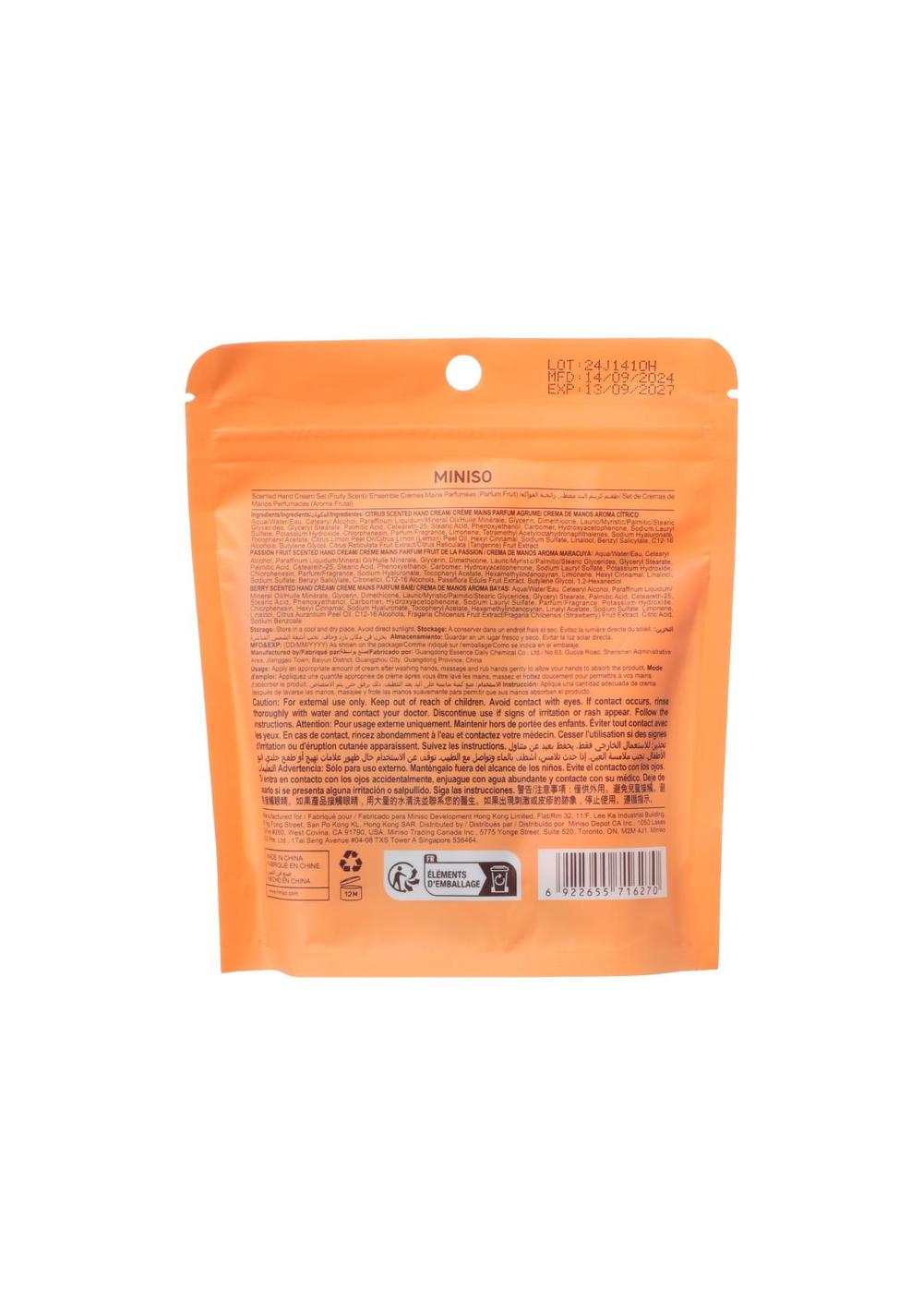 Set Cremas para Manos 20 Gr Aroma Frutal 3 Piezas Miniso Unisex - Vista 3