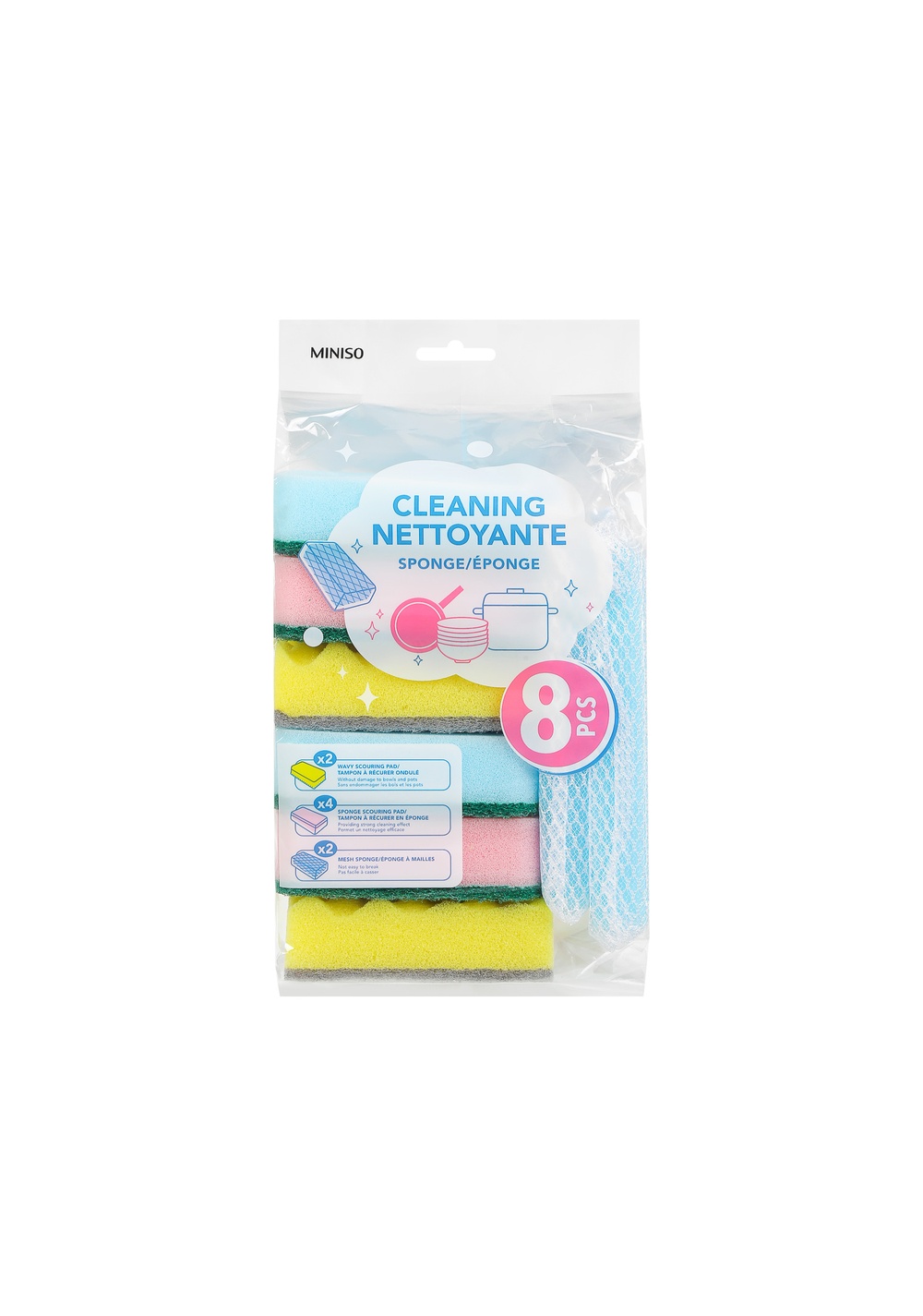 Set de Esponjas de Limpieza Miniso Unisex - Vista 6