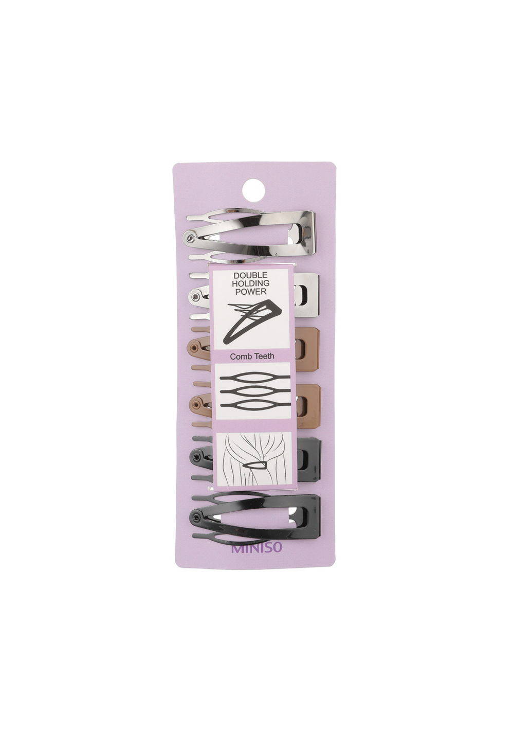 Set de Ganchos a Presión para el Cabello (2 Modelos) Miniso para Mujer - Vista 3
