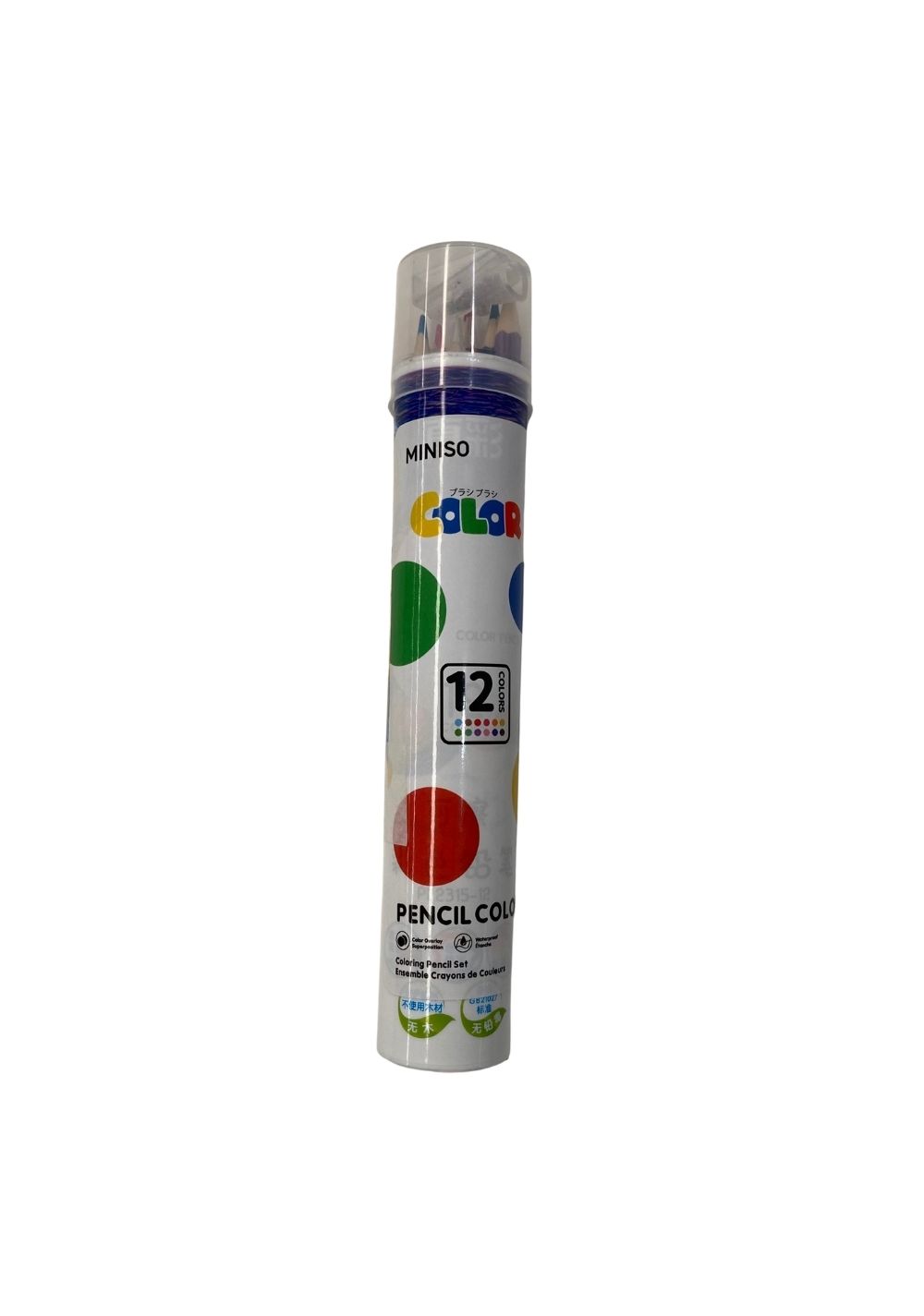 Set de Lápices de Colores Borrables 12 Miniso