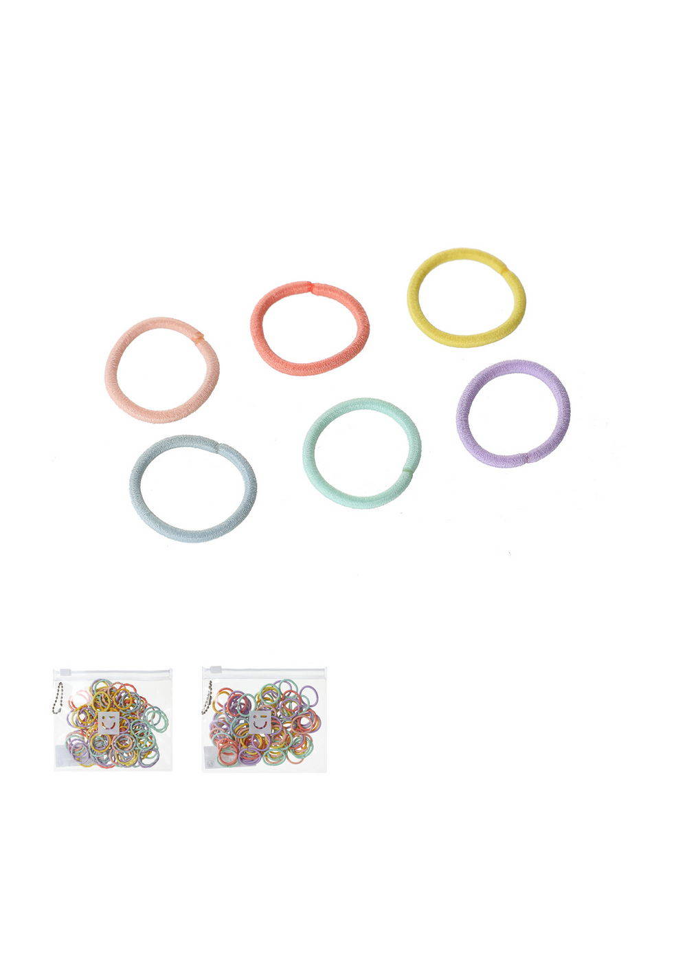 Set Ligas para Cabello Mini Textiles Miniso