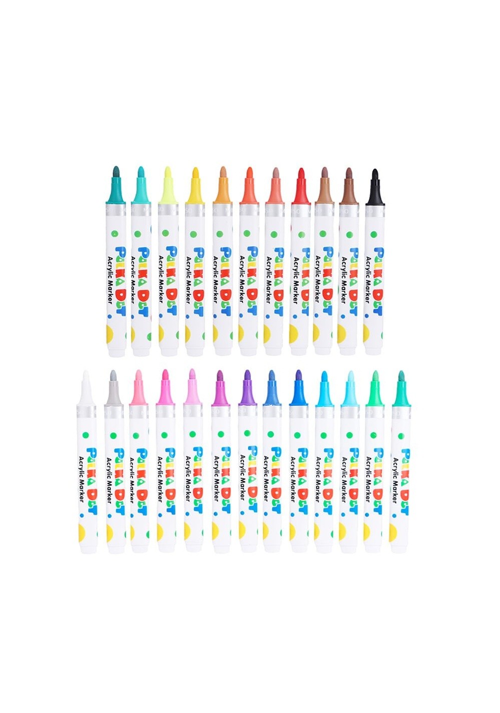 Set de Marcadores con Estuche Acrílicos 24 Piezas Miniso