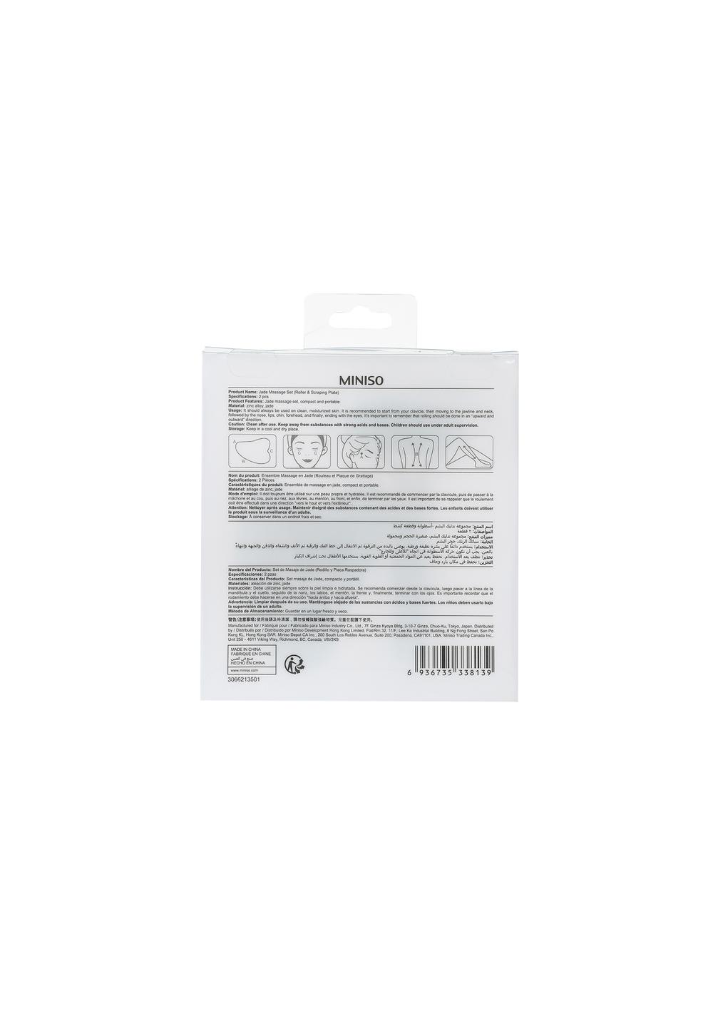 Set de Masaje de Jade Rodillo Placa Raspadora Miniso para Mujer - Vista 5