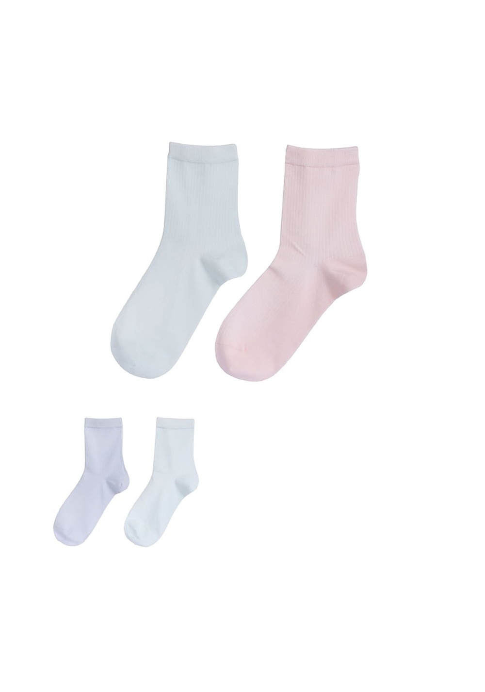 Set Medias Talla 23-25 2 Pares Diseño Aleatorio Miniso