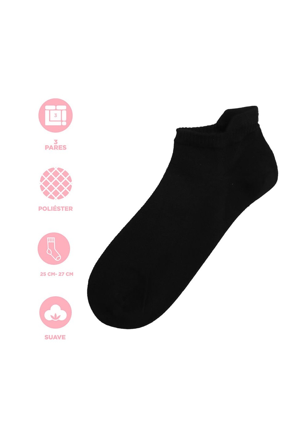 Set Medias Talla 25-27 3 Pares Miniso para Hombre - Vista 3
