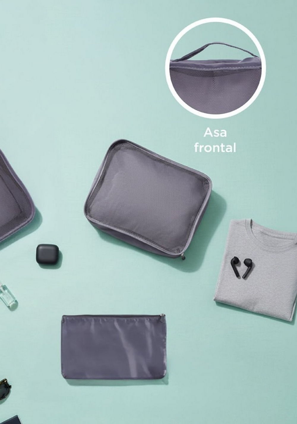 Set de Neceseres Premium Textil Travel 6 Piezas Miniso para Mujer - Vista 6