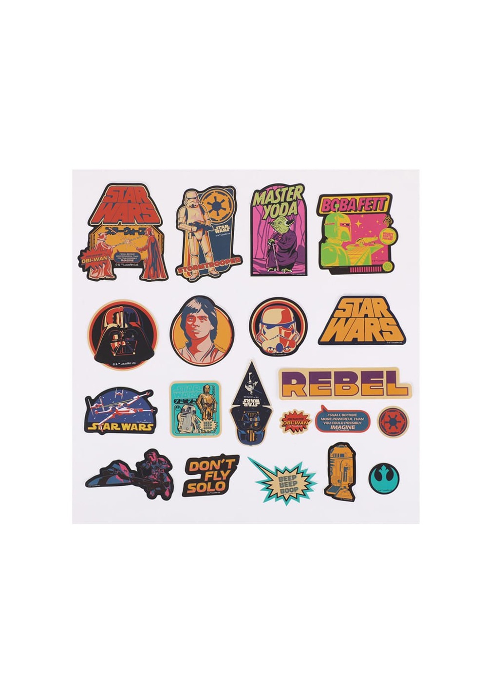 Set de Stickers para Equipaje 20 Piezas Star Wars Disney Miniso