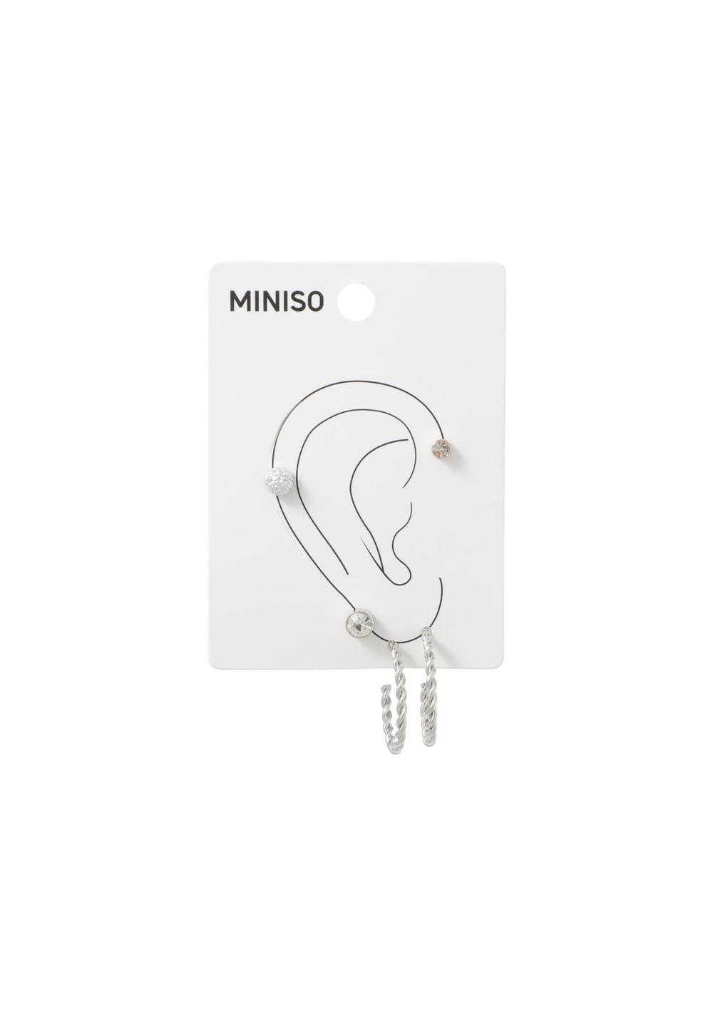 Set de Zarcillos y Earcutf (5 Piezas) Miniso