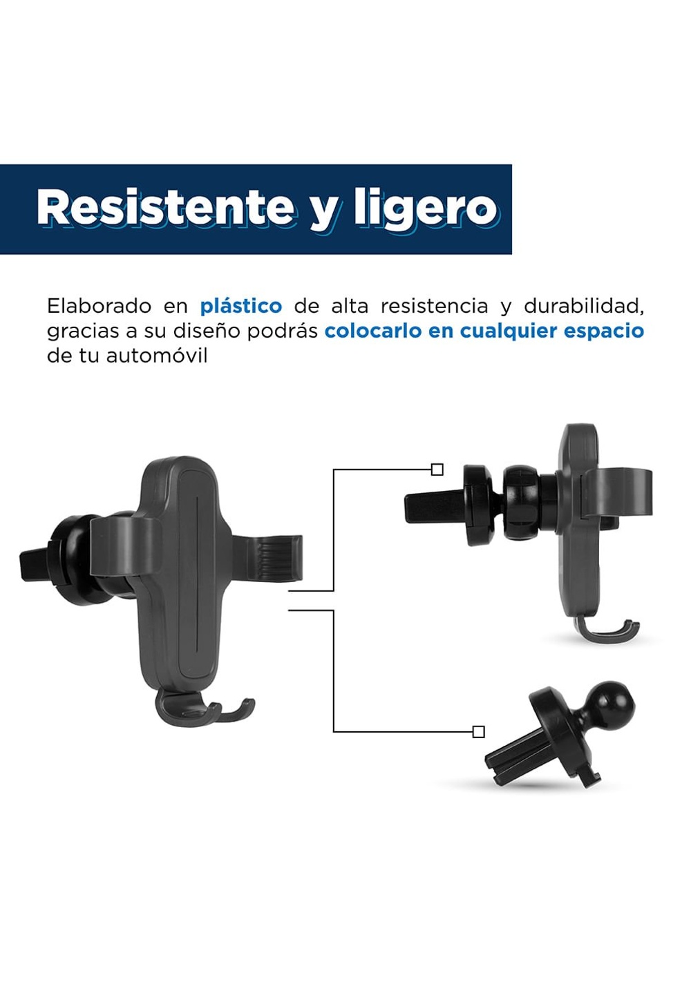 Soporte para Celular de Automoviles Gravity Sensor Miniso Unisex - Vista 3