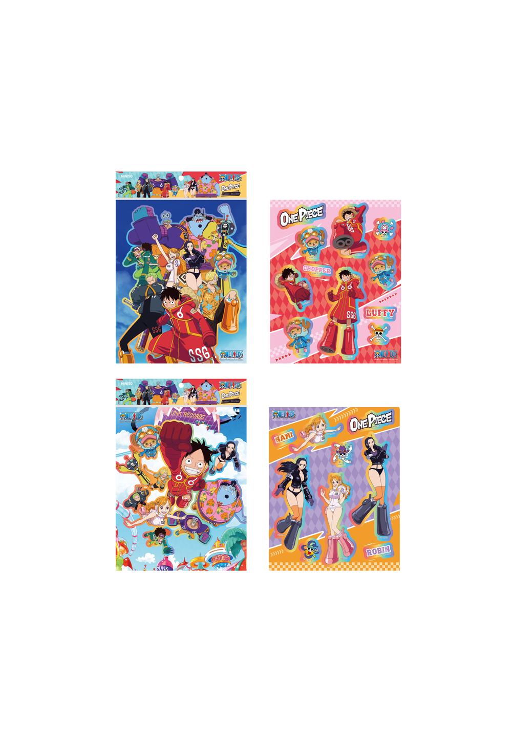 Sticker Holográfico de Póster Colección One Piece Miniso