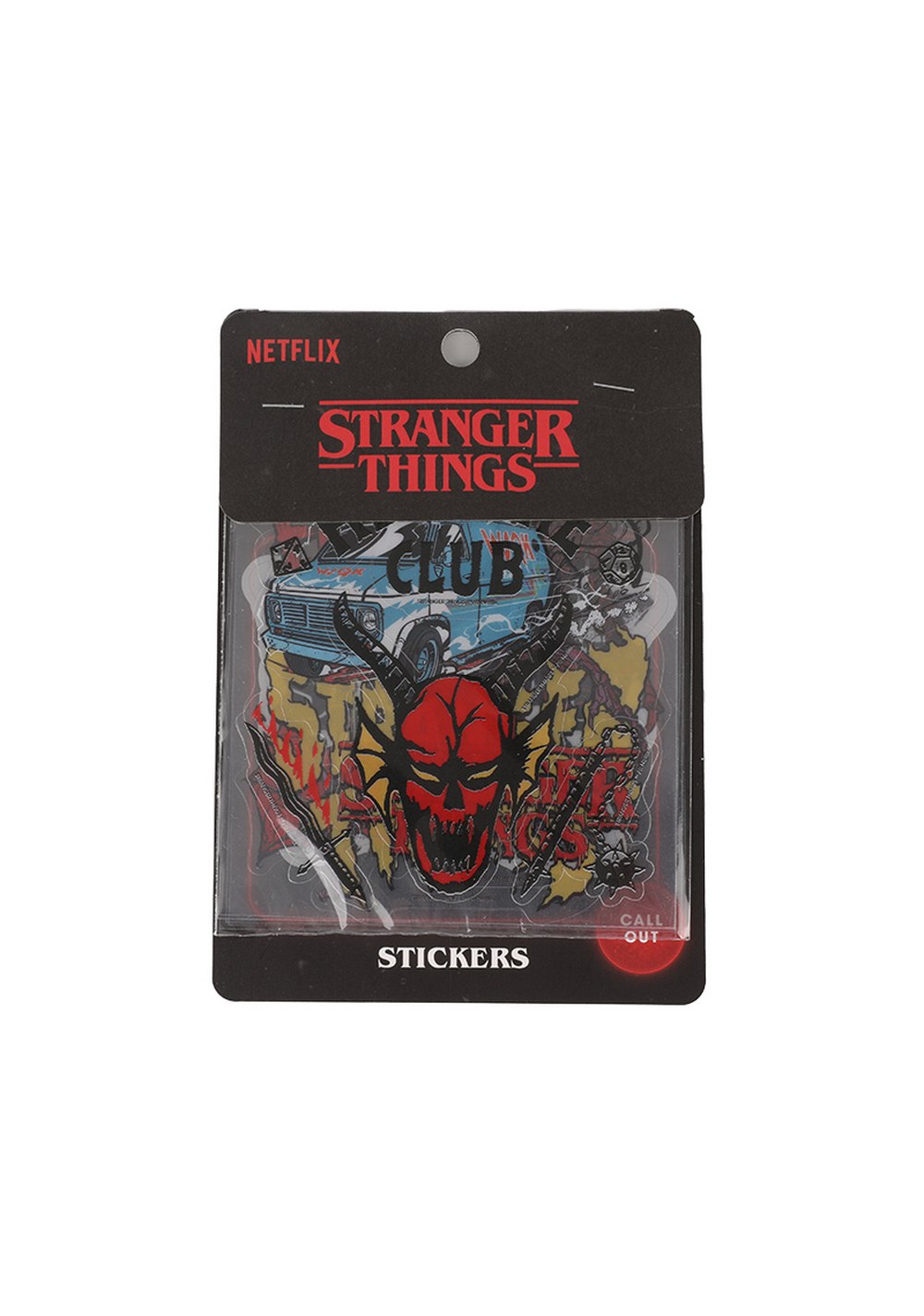 Stickers 5 Hojas Colección Stranger Things Miniso