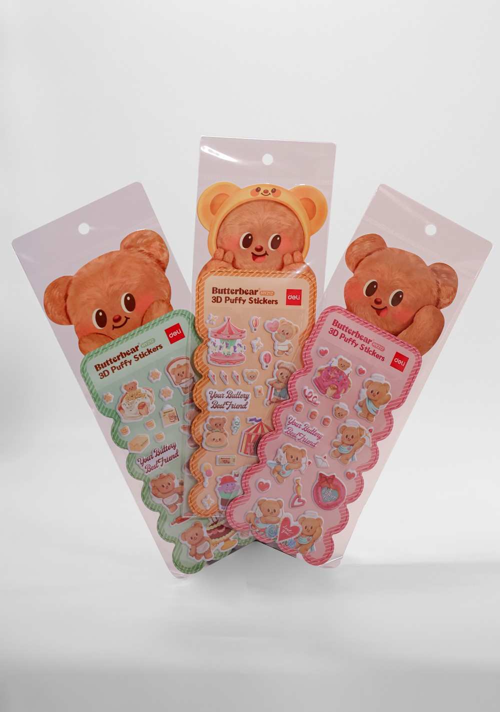 Stickers Hinchados Colección Butterbear Miniso