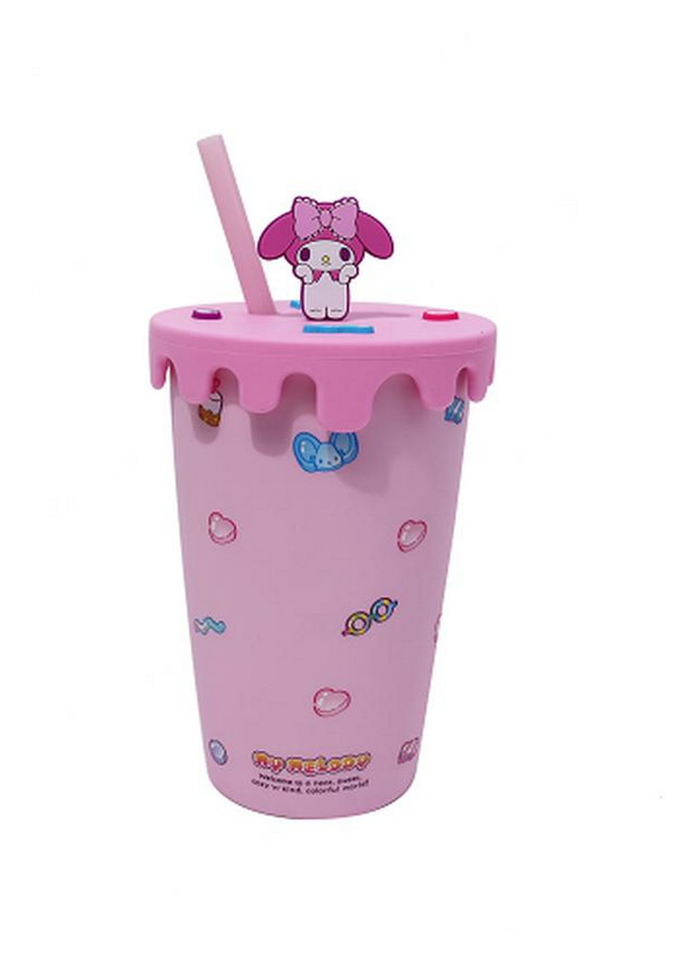 Taza de Cerámica con Tapa y Pitillo My Melody 400 Ml Miniso