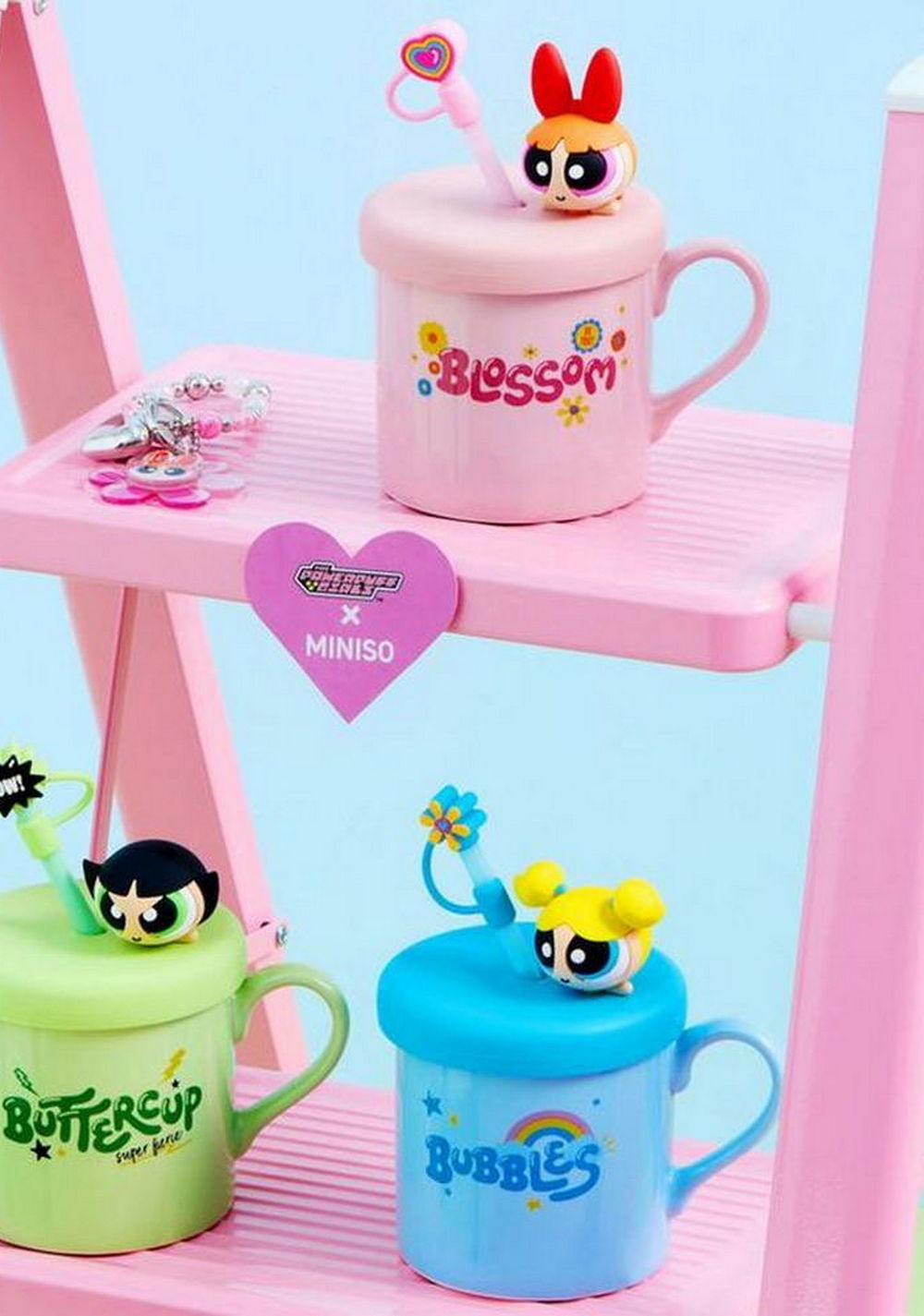 Taza con Pitillo las Chicas Superpoderosas Bellota Miniso Unisex - Vista 3