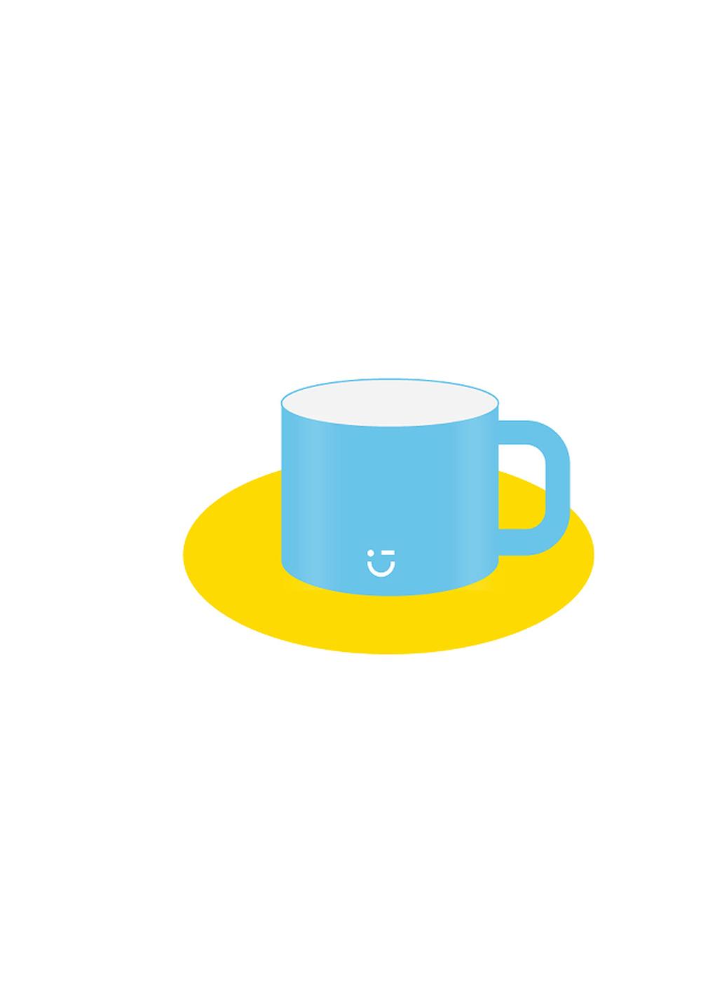 Taza Serie Arco Iris con Posavasos (210ml) Miniso