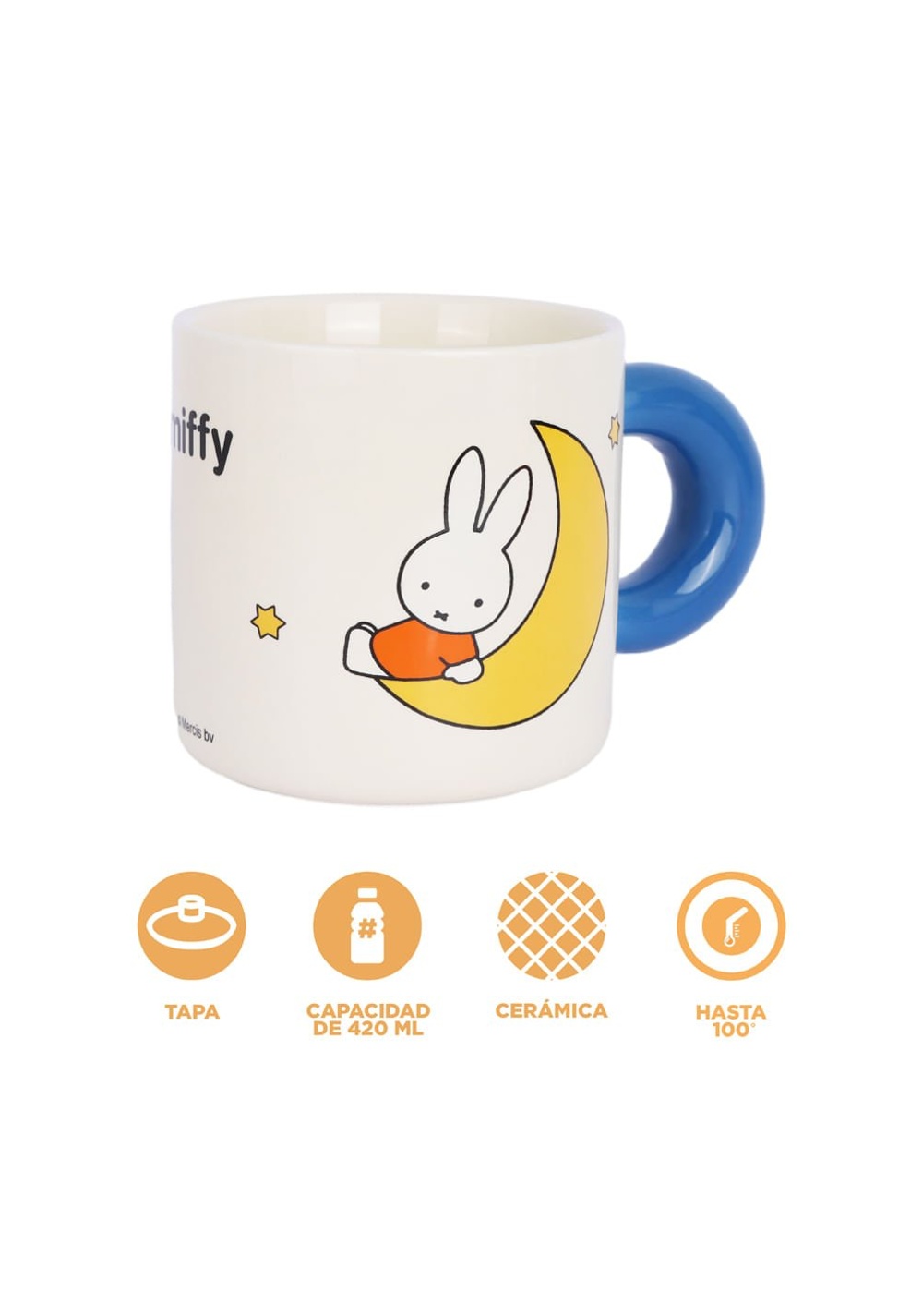 Taza con Tapa Cerámica 420 Ml Miffy Miniso Unisex - Vista 4